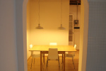 Living room area Ramblas apartment in Barcelona