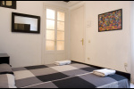 Double kings bed in apartment of Barcelona Ramblas 3rd floor